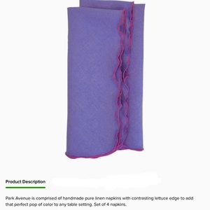 Britten couture 100% Italian linen napkins set of 8 * SOLD OUT *